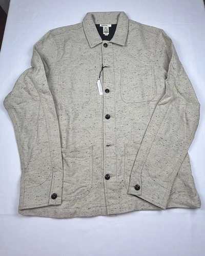 Kato by Hiroshi Kato Chore Jacket Speckled Wool Ivory Size XL USA NWT - product listing photo
