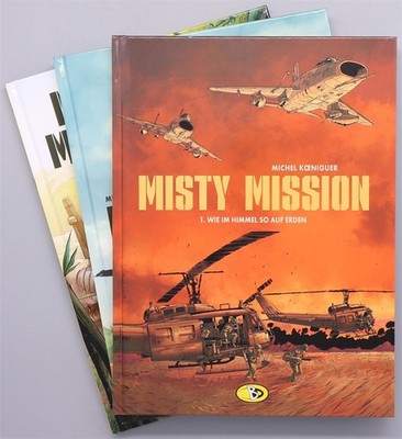 Misty Mission Nr 1-3 komplett HC Flieger Abenteuer Comic Album Bunde Dimensionen