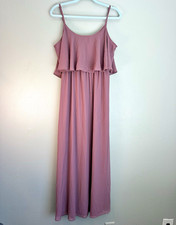 Show Me Your Mumu Caitlin Dusty Rose Ruffle Flounce Cami Maxi Dress 