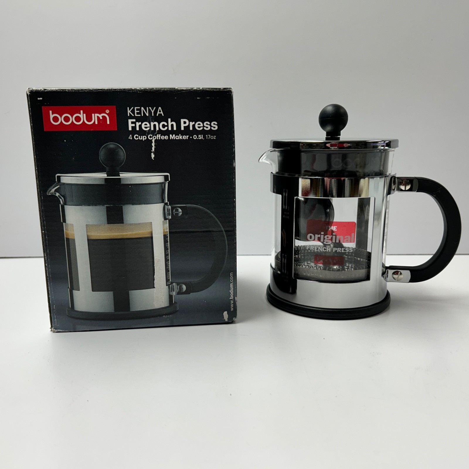 Coffeemaker 4 Cup Stainless Steel Glass Scoop