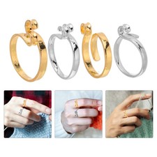 4Pcs Crochet Rings: Knitting Tension Ring - Open Yarn Guide Crochet Loops -