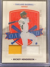 2021 Panini Chronicles America's Pastime Game Used Swatch Rickey Henderson /99 