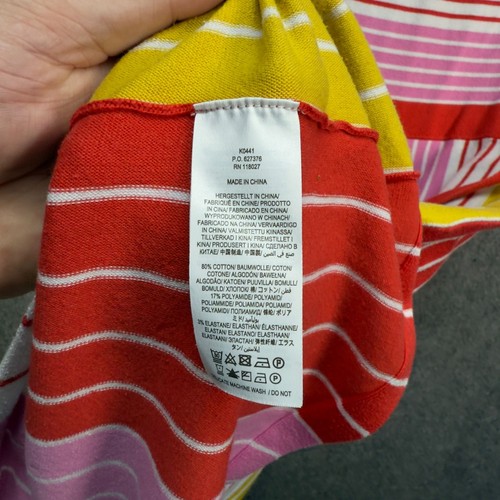 Boden Dress Size UK 16 Multi Cotton Blend Aida Stripe Square Neck Midi Rainbow - Picture 6 of 9