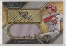 2017 Topps Triple Threads Unity Jumbo Relics Silver 4/75 Aledmys Diaz Auto d4y