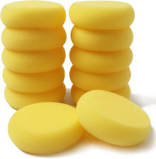 24 Pack round Sponges Yellow Painting Sponges Synthetic Artist Sponge Pottery Sp