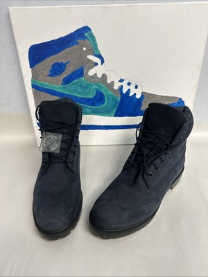 RARE Timberland 6-Inch Premium WP Anti Slip Boot TB0A1GHF Navy Blue Men's 10.5