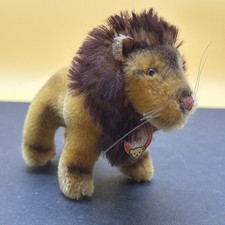 Vintage Steiff Wool  Leo" Lion 3 1/2" Tall x 4 7/8" W Tag Good Condition 