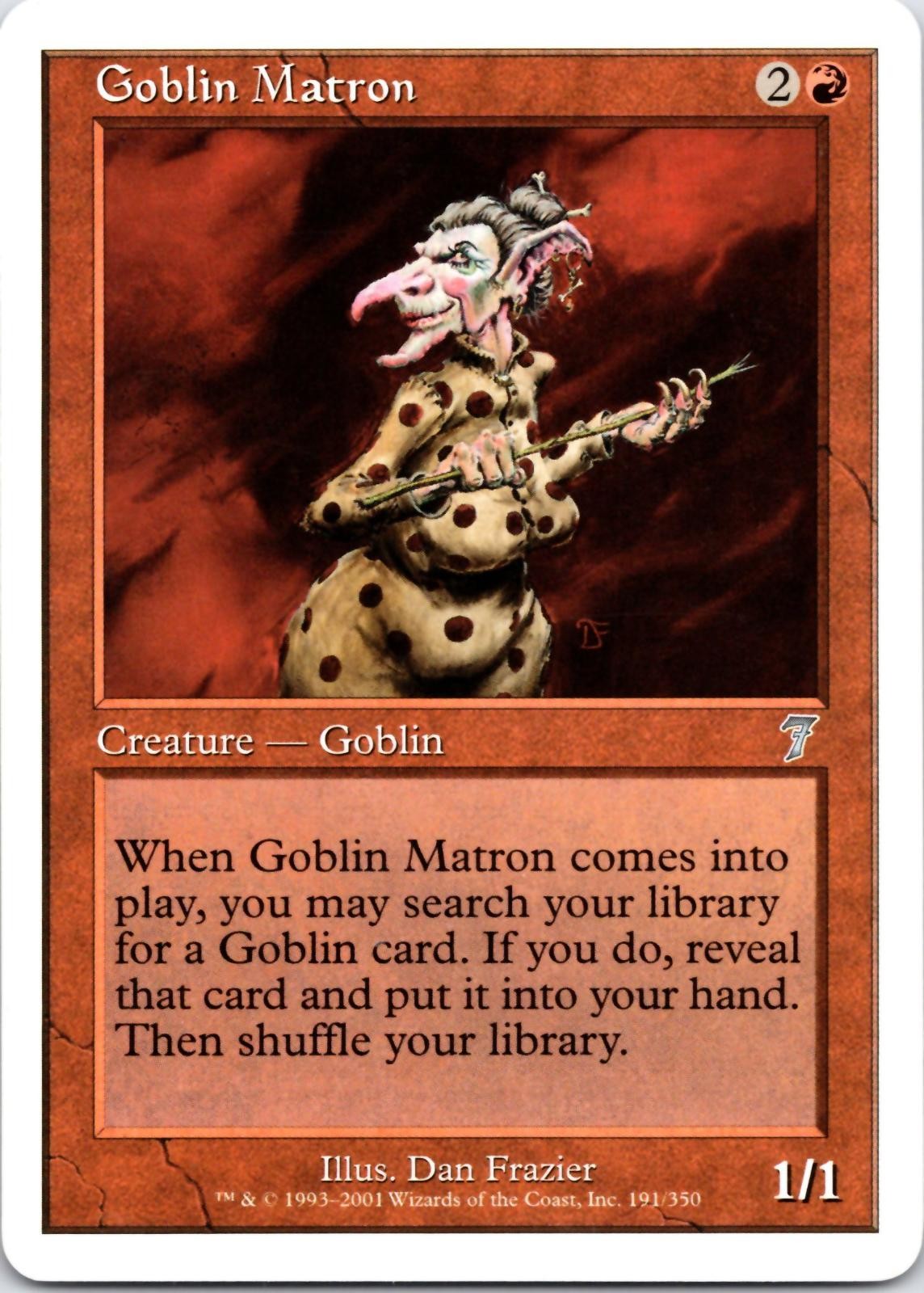 Goblin Matron 191 Uncommon 7th Edition Magic: The Gathering Lightly Played