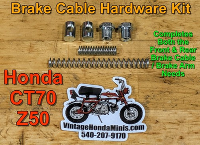 #ad #ad Hardware Brake Barrels Adjustment Nut Springs Honda CT70 Z50 Mini Trail $15.00