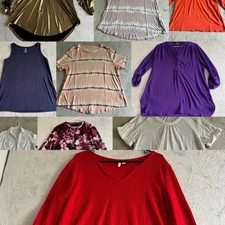 Lot Of 10 Women’s Tops 41 Hawthorn Old Navy Cato Size XL Blouses Tunics Tank