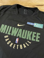 Nike Tee Dri Fit Milwaukee Basketball Men’s Size XL Black Shirt