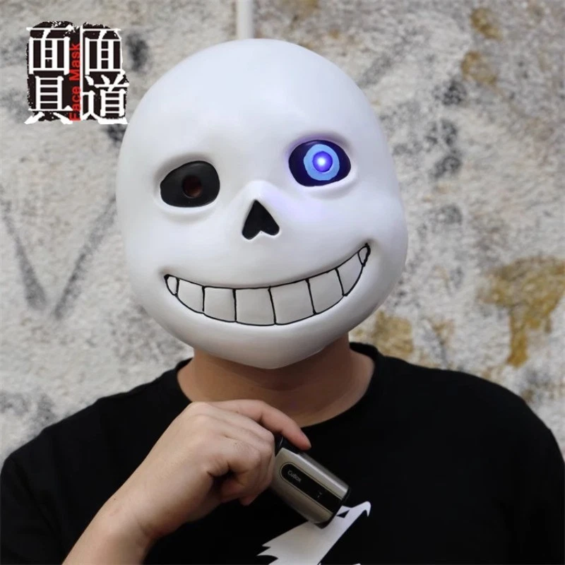 Undertale Sans Glowing Eye Mask LED Cosplay Costume Accessory Performance Party - Image 2 of 4