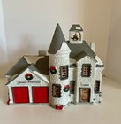 Lemax Porcelain Enchanted Forest Lighted "Bristol Firehouse ” Village Collection