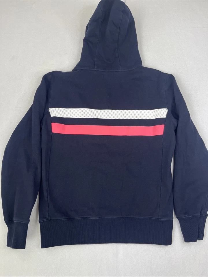 RAPHA BREVET Organic Cotton Hoodie,Dark Navy/White/High-Viz Pink, Sz XS - Image 2 of 4