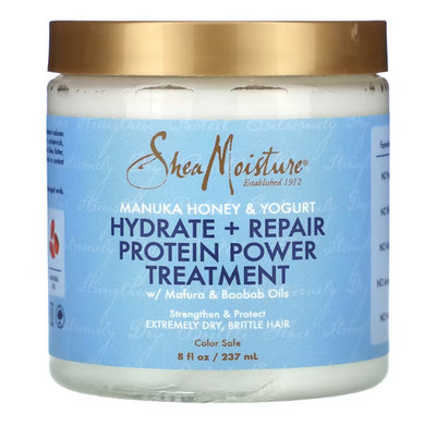 SheaMoisture, Manuka Honey & Yogurt, Hydrate + Repair Protein Treatment, 237 ml