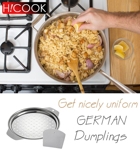 Edelstahl Spätzle Maker Deckel mit Schaber Traditionelle Deutsche Eiernudeln Ma - Bild 4 von 12