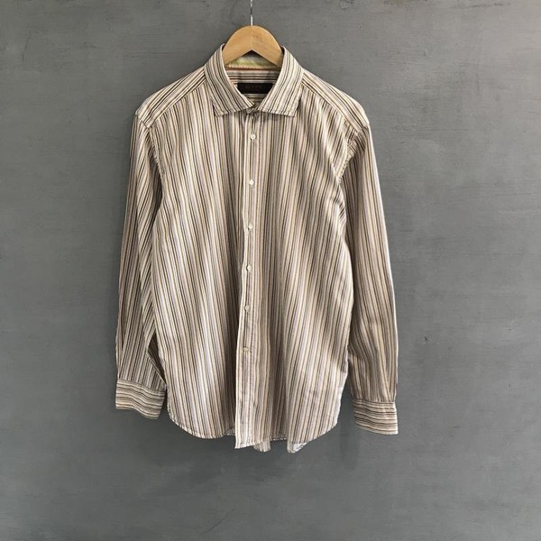 Men Etro Shirt Multicolor Cotton 44 / XXL / 52 #1VFZ