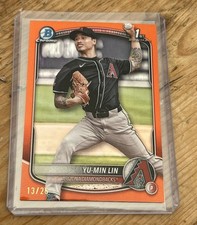 Yu-Min Lin 2025 Bowman Chrome 1st Orange Refractor /25 #BCP-27 Diamondbacks