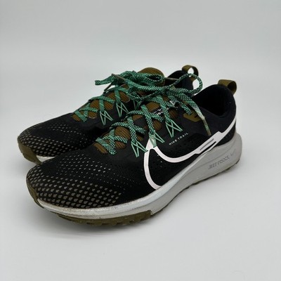 Nike React Pegasus Trail 4 Men Shoes Black/White-Olive Size 10 Men/11.5 Women