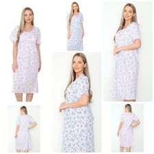 Ladies Summer Nightdress Short Sleeve Polycotton Nightie for Everyday Comfort