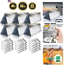 Emergency Survival Tent Waterproof Shelter 4 Pack Lightweight Hiking Camping