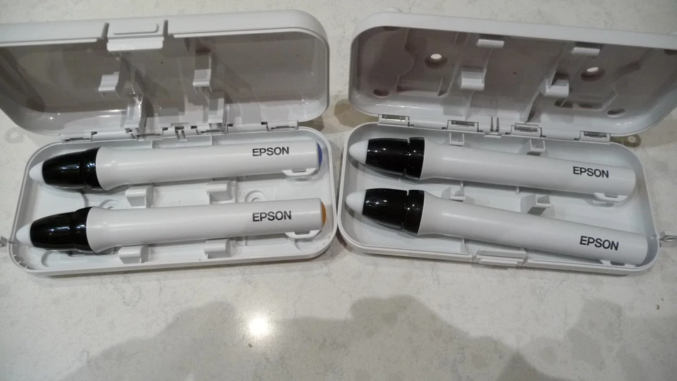 2x Set EPSON Easy Interactive Pen ELPPN05 2er Set orange und blau im Etui