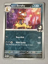Pokemon TCG * Destined Rivals 133/182 Marnie's Scrafty U REVERSE HOLO * FRESH PK