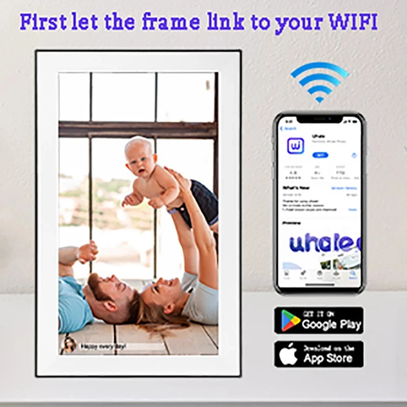 15.6 Inch Built in 32GB WiFi Large Touch Ips Digital Photo Frame 1920*1080 WiFi - Image 4 of 4