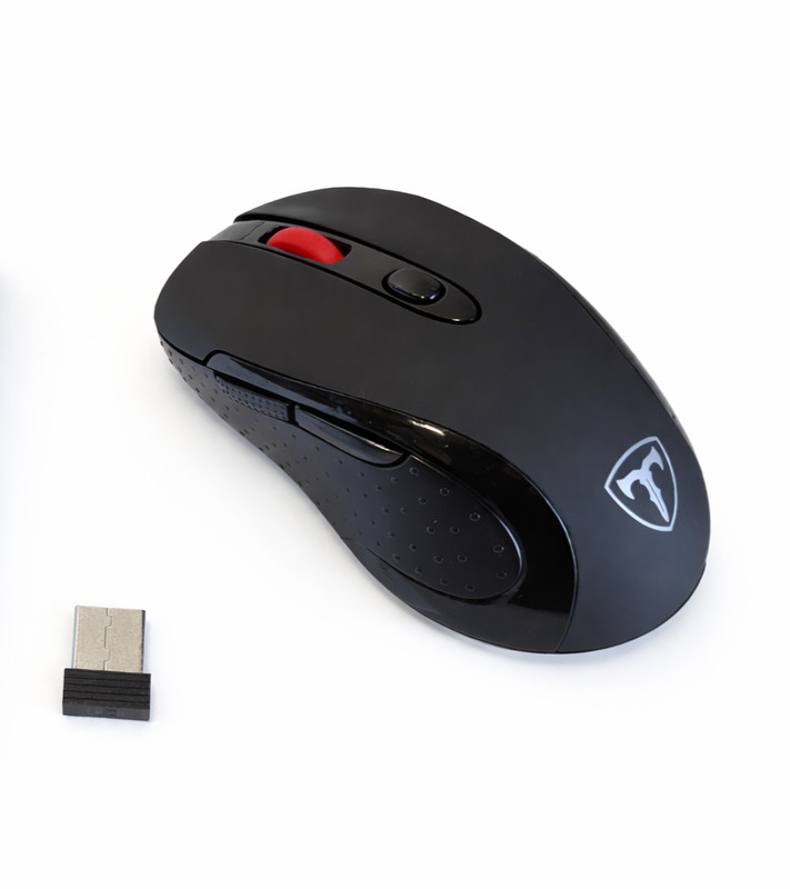 Wireless Office Gaming Mouse ET D-16 Black Ergonomic USB Receiver Scroll 2400DPI