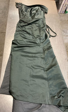 Women's olive green bridesmaid/formal dress w/sequin appliqué - Size 12