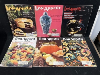 BON APETIT MAGAZINE, LOT OF 6, 1975