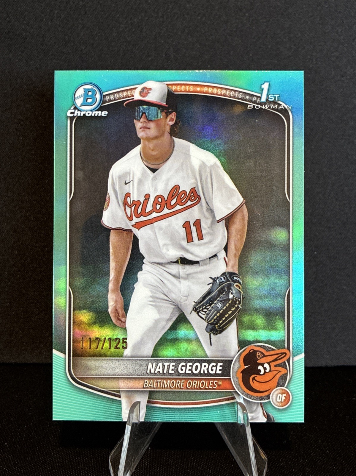 2025 Bowman Chrome-Nate George #BCP-184 Aqua Refractor 117/125
