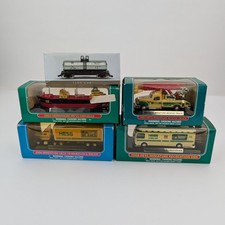 Lot 4 Hess Miniature Trucks 2002-2008 & Southern Pacific Tank Car - NIB/Boxed