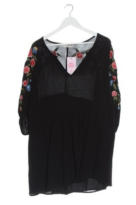ZARA BASIC Langarmkleid Damen Kleid Gr. DE 40 schwarz-rot Casual-Look