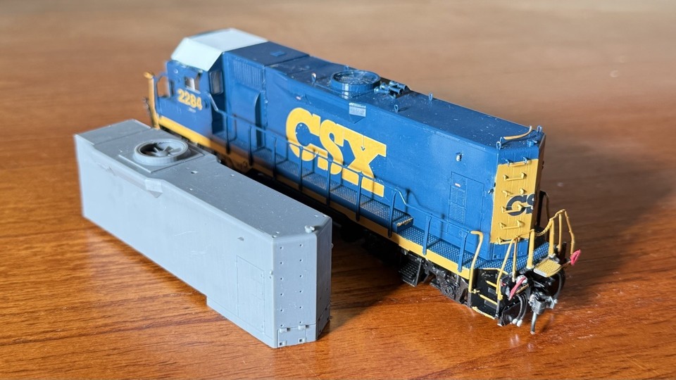 (GP35) 3D Printed HO CSX EMD ROAD SLUG LONG-HOODS, Fit For All HO ...