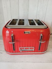 Breville VTT783 Curve 4 Slice Toaster Red/ Chrome Excellent condition 