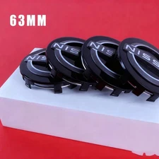 4PCS 63mm Fits 22-2024 Frontier Wheel Center Hub Caps Black Glossy 40342-6TA1A