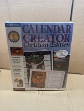 Calendar Creator Christian Edition PC Software Rare Vintage Unique New Sealed