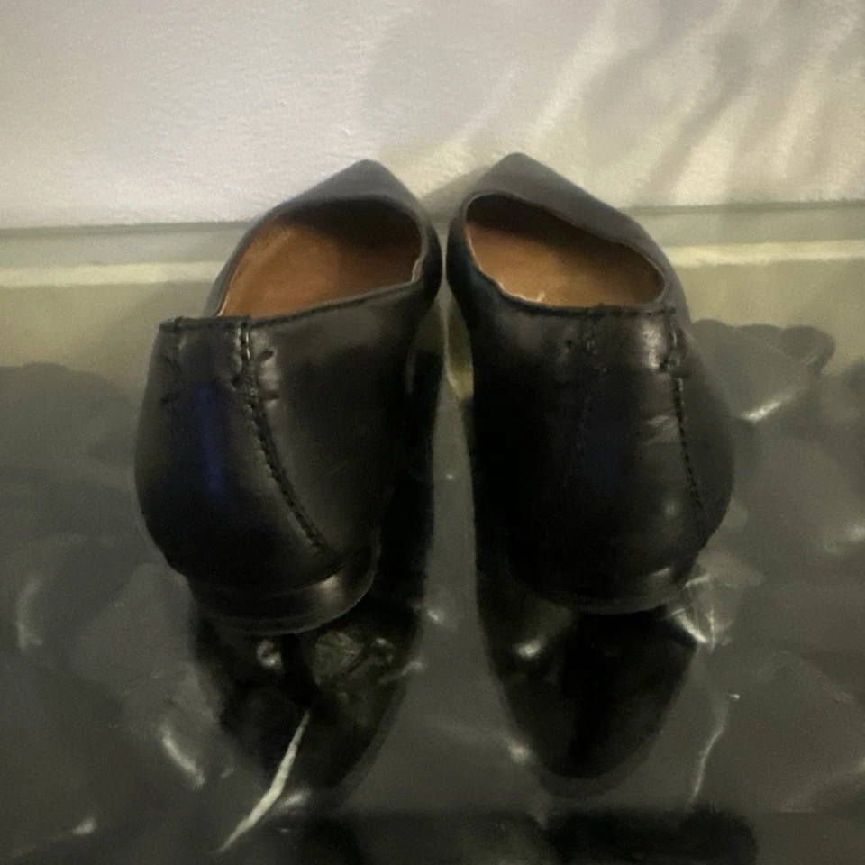 Frye Sienna Flat Leather Slip-Ons, Size 6.5, Black - Image 3 of 4