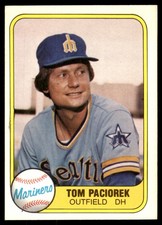 Tom Paciorek 1981 Fleer #614 Mariners MLB READ FREE SHIPPING AutographDen