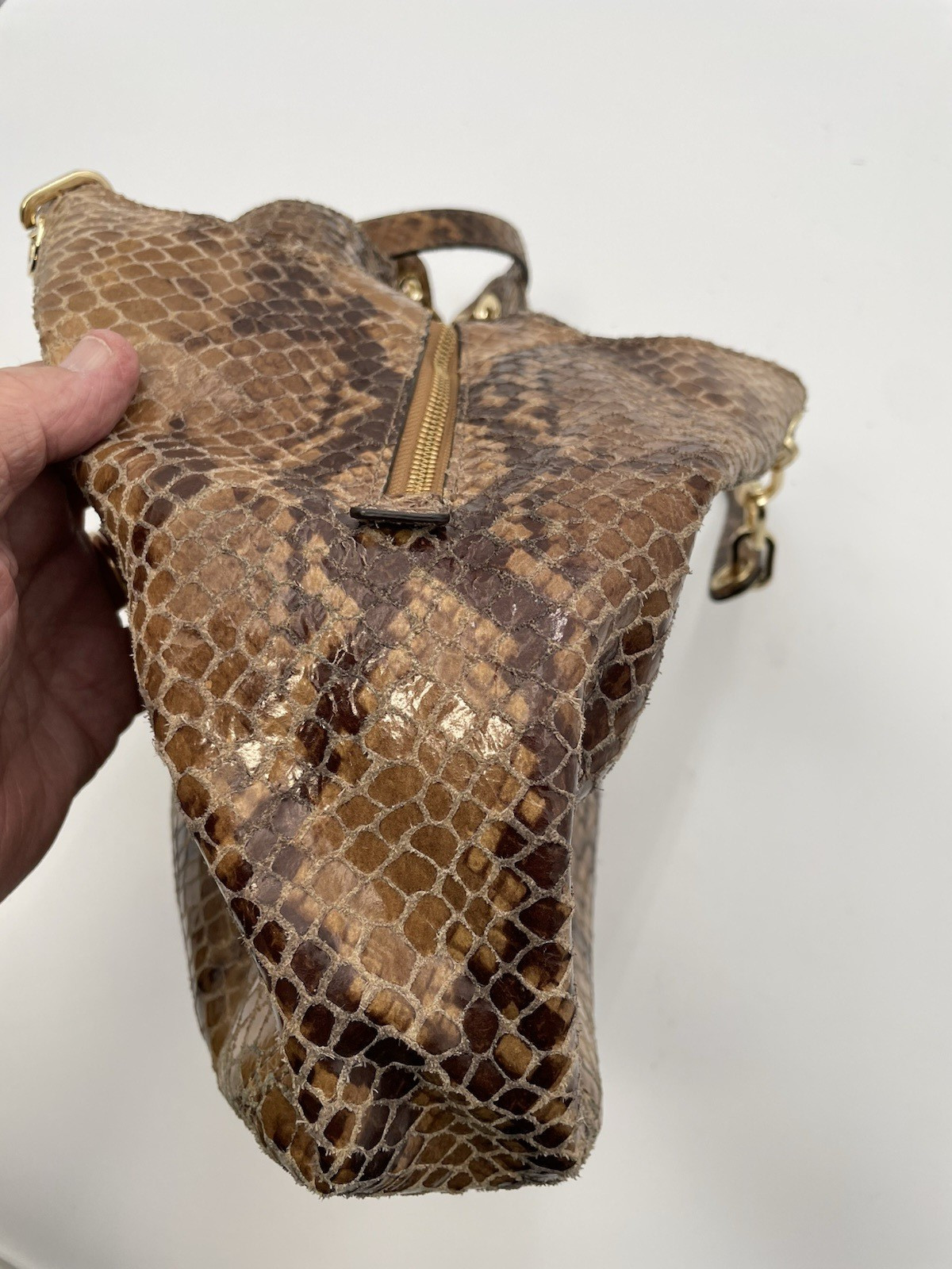 Michael Kors Chain Python Print Shoulder Bag Size… - image 5