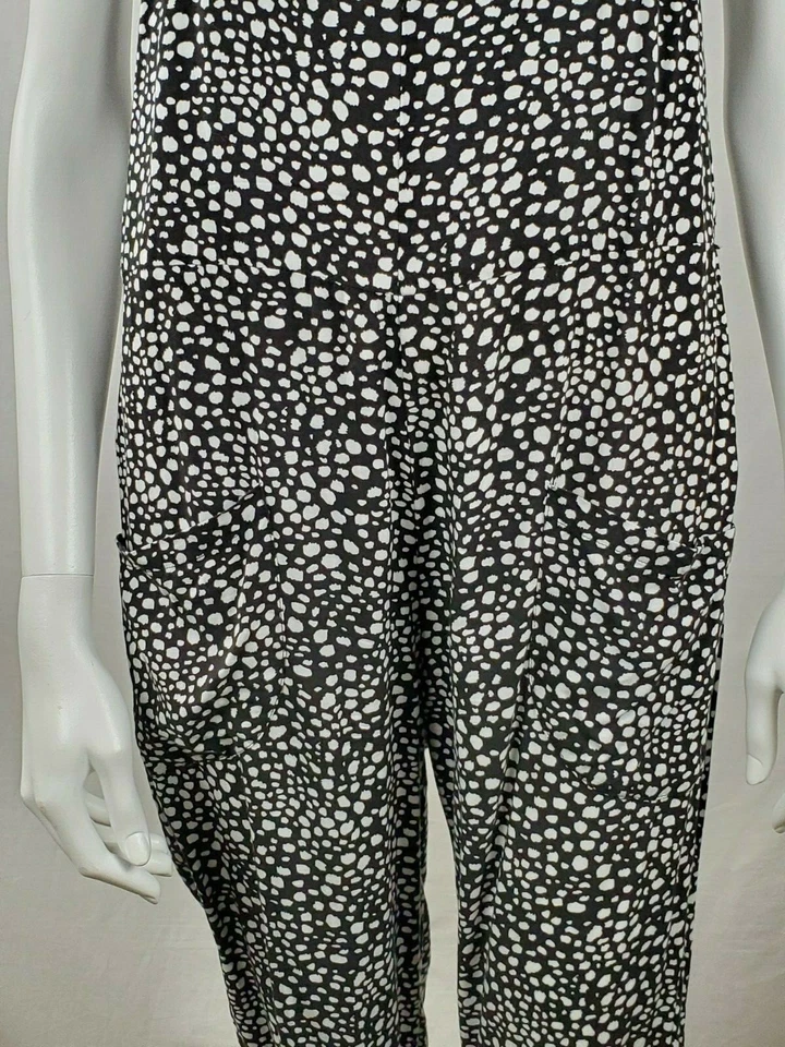 SOMEDAYS LOVIN BOUTIQUE BLACK & WHITE POLKA DOT JUMPSUIT PANTS OUTFIT SZ S - Image 4 of 4