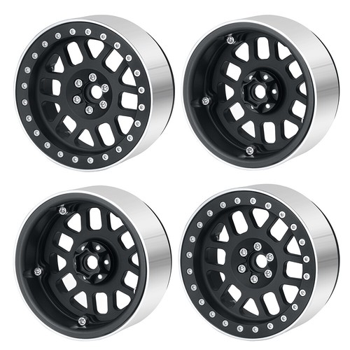 Alloy 2.6" Beadlock Wheels Rims for Axial Black Mamba 1/10th Monster Truck RR10