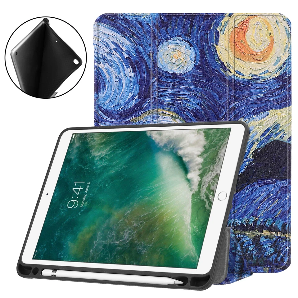 Funda Plegable Folio Magnética para iPad Air 2 Auto Dormir/Despertar con Soporte para Pluma Foto 4 de 4