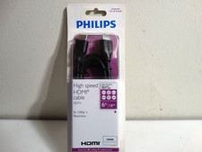 Philips High Speed 6' HDMI Cable 1080P  Resolution