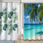 Bathroom Shower Curtain New Tropical Beach Printed Shower Curtains 180 x 200 cm