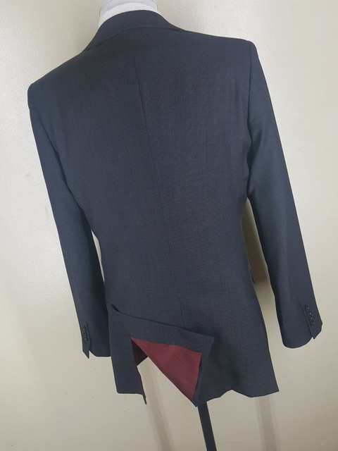 INDOCHINO Recent Bespoke Gray Sport Coat 2 Btn. Side Vents 100% Wool Fit- 37 R | eBay