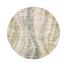 6'x6' Lafayette Green Crocodile Safari Design Silk Hand Knotted Round Rug R75422