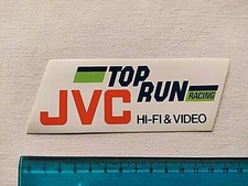 ADESIVO JVC TOP RUN RACING HI-FI & VIDEO VINTAGE ANNI 80 80s OLD STICKER KLEBER