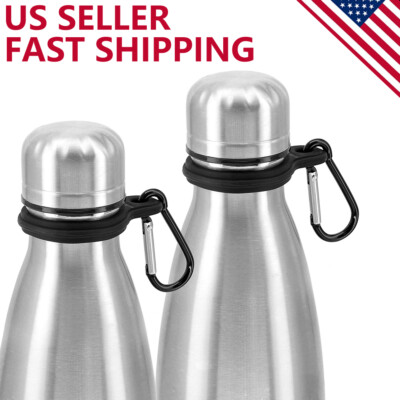 Cola shape StainlessSteel Water Bottle Holder for Backpack Attaches with a Clip